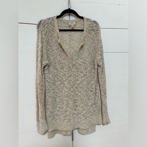 Loft open knit beige sweater